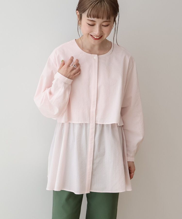 AMERICAN HOLIC「サッカーティアードロングブラウス/チュニック」|シャツ・ブラウス|