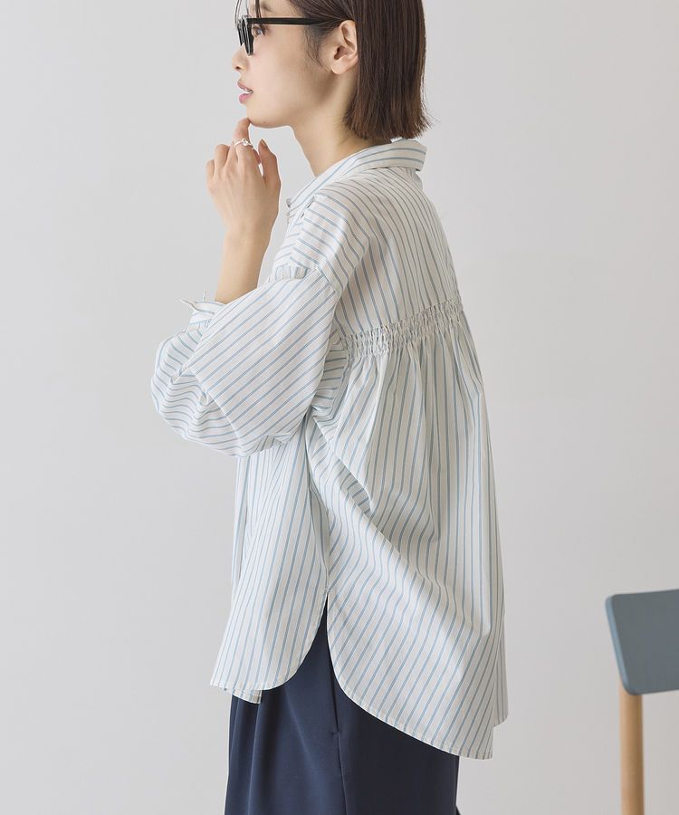 AMERICAN HOLIC「【イージーケア】バックギャザースキッパーシャツ」|シャツ・ブラウス|