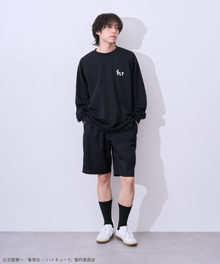 Green Parks「ハイキュー!! モノクロプリント烏野長袖Tシャツ」|Tシャツ・カットソー|