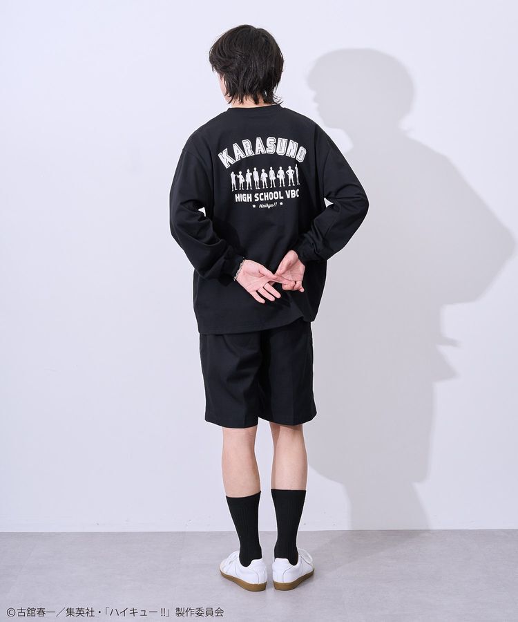 Green Parks「ハイキュー!! モノクロプリント烏野長袖Tシャツ」|Tシャツ・カットソー|