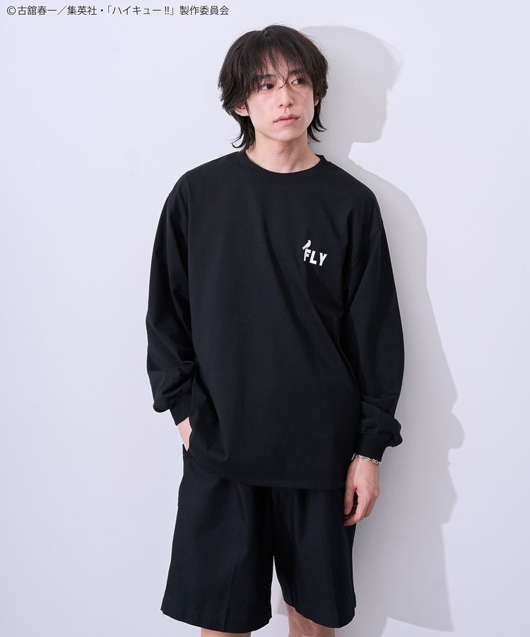 Green Parks「ハイキュー!! モノクロプリント烏野長袖Tシャツ」|Tシャツ・カットソー|