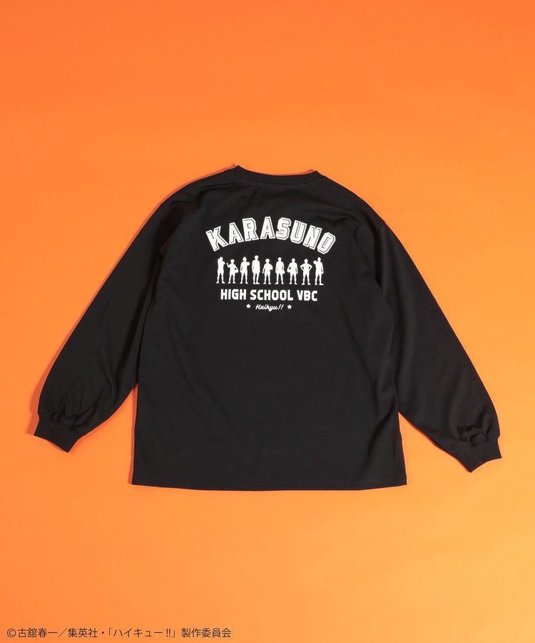 Green Parks「ハイキュー!! モノクロプリント烏野長袖Tシャツ」|Tシャツ・カットソー|Black