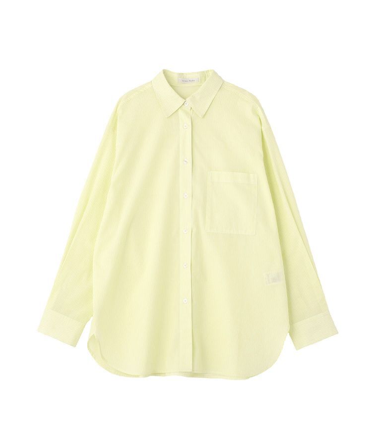 Green Parks「UVカットシャツ」|シャツ・ブラウス|ストライプイエロー