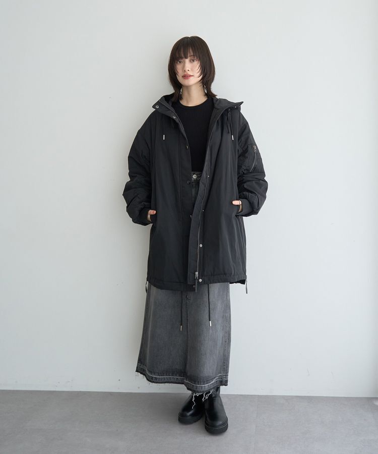 YECCA VECCA「袖釦クルーネックリブニット」|ニット・セーター|