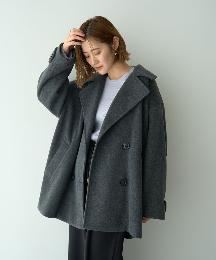 YECCA VECCA「袖釦クルーネックリブニット」|ニット・セーター|