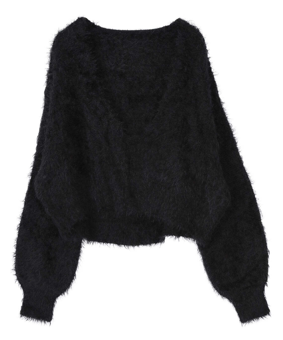 titivate「【田中亜希子さんコラボアイテム】深Vネックショートシャギーニット」|ニット・セーター|