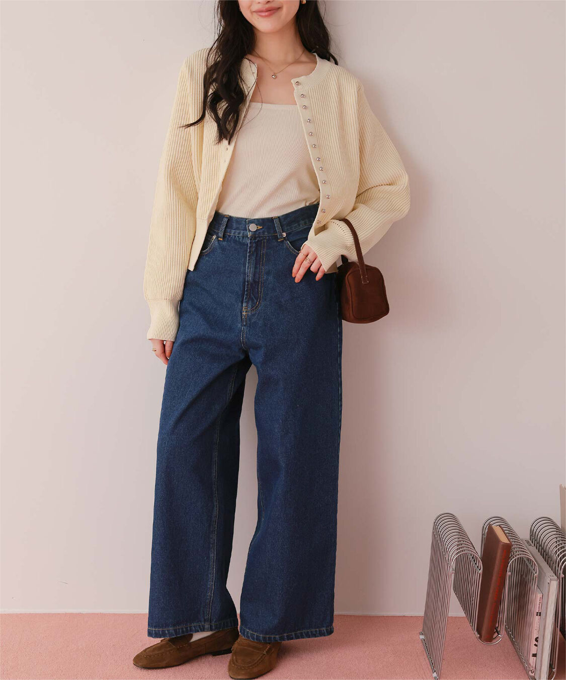 titivate「ワイドルーズデニムパンツ」|デニム|