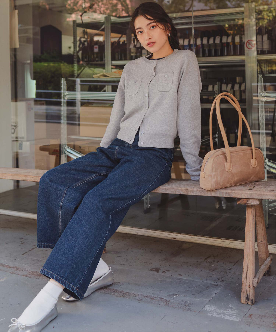 titivate「ワイドルーズデニムパンツ」|デニム|