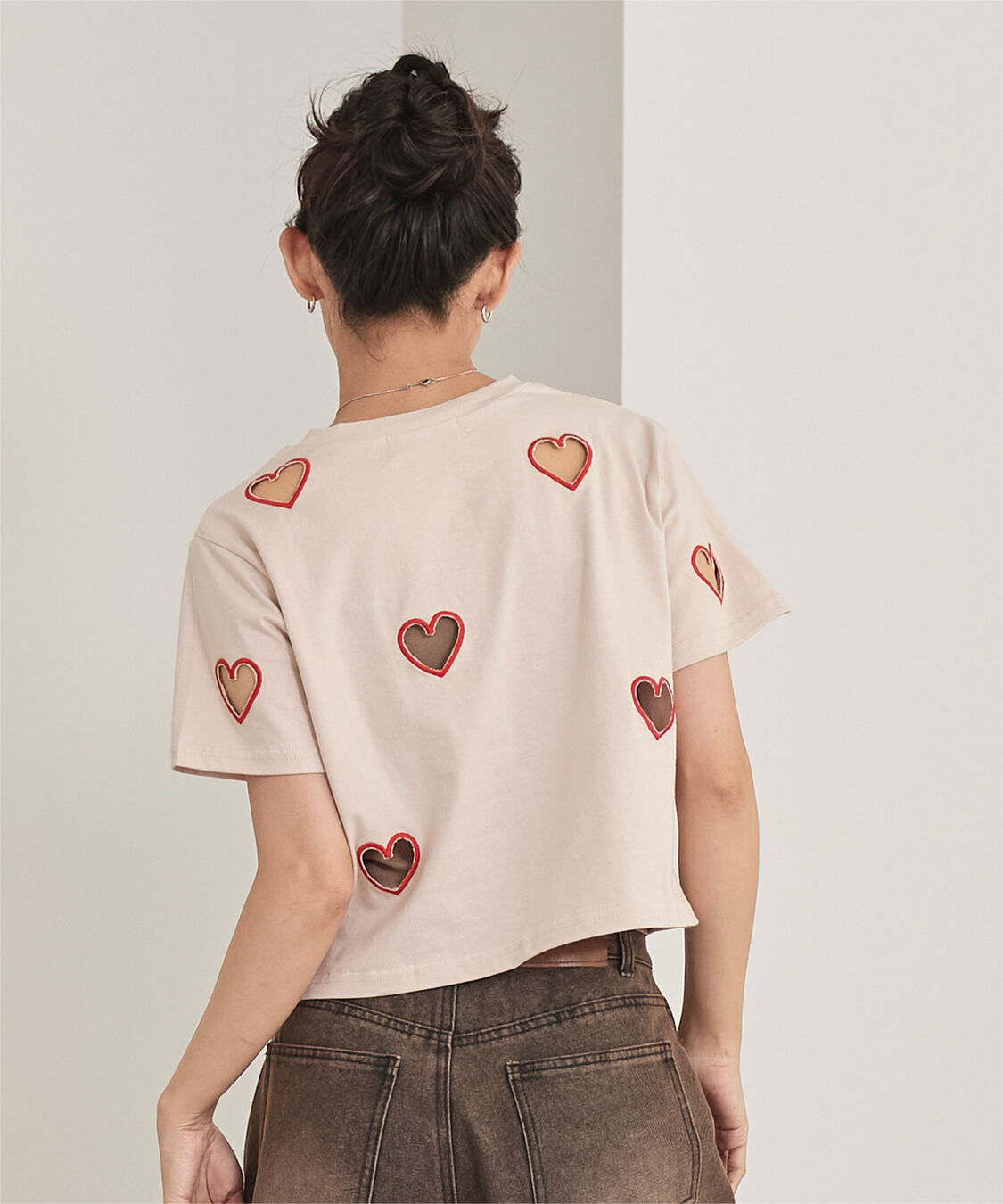 miette「ハートカットTシャツ」|Tシャツ・カットソー|