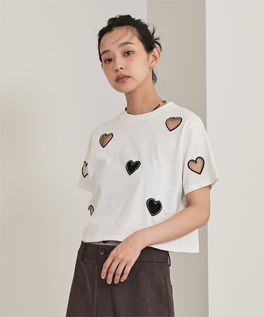 miette「ハートカットTシャツ」|Tシャツ・カットソー|