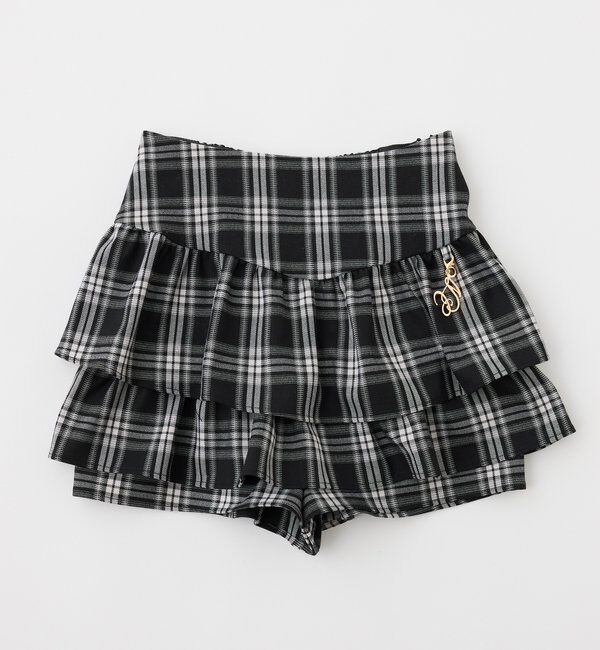  「チャームベルト付きティアードミニスカパン」|スカート|