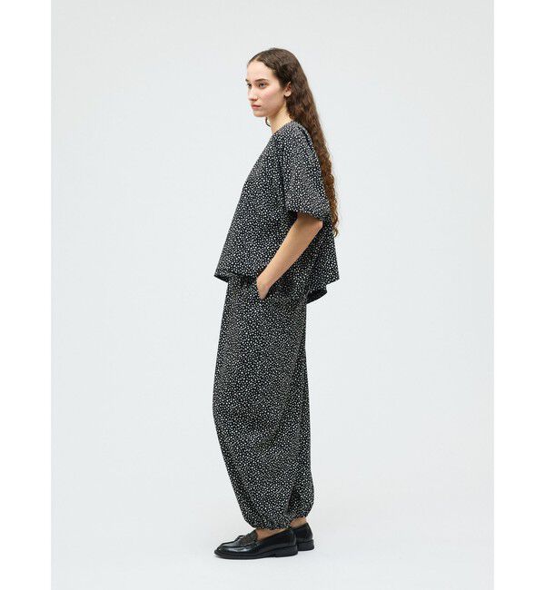 mizuiro ind「mizuiro ind プリントドローストリングヘムパンツ」|その他|