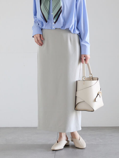 Te chichi「ダブルクロスイージーナロースカート」|スカート|グレー