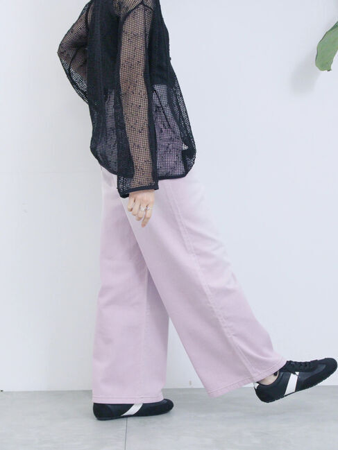 Samansa Mos2 blue「【ECO DENIM 】 ワイドストレートパンツ」|その他|