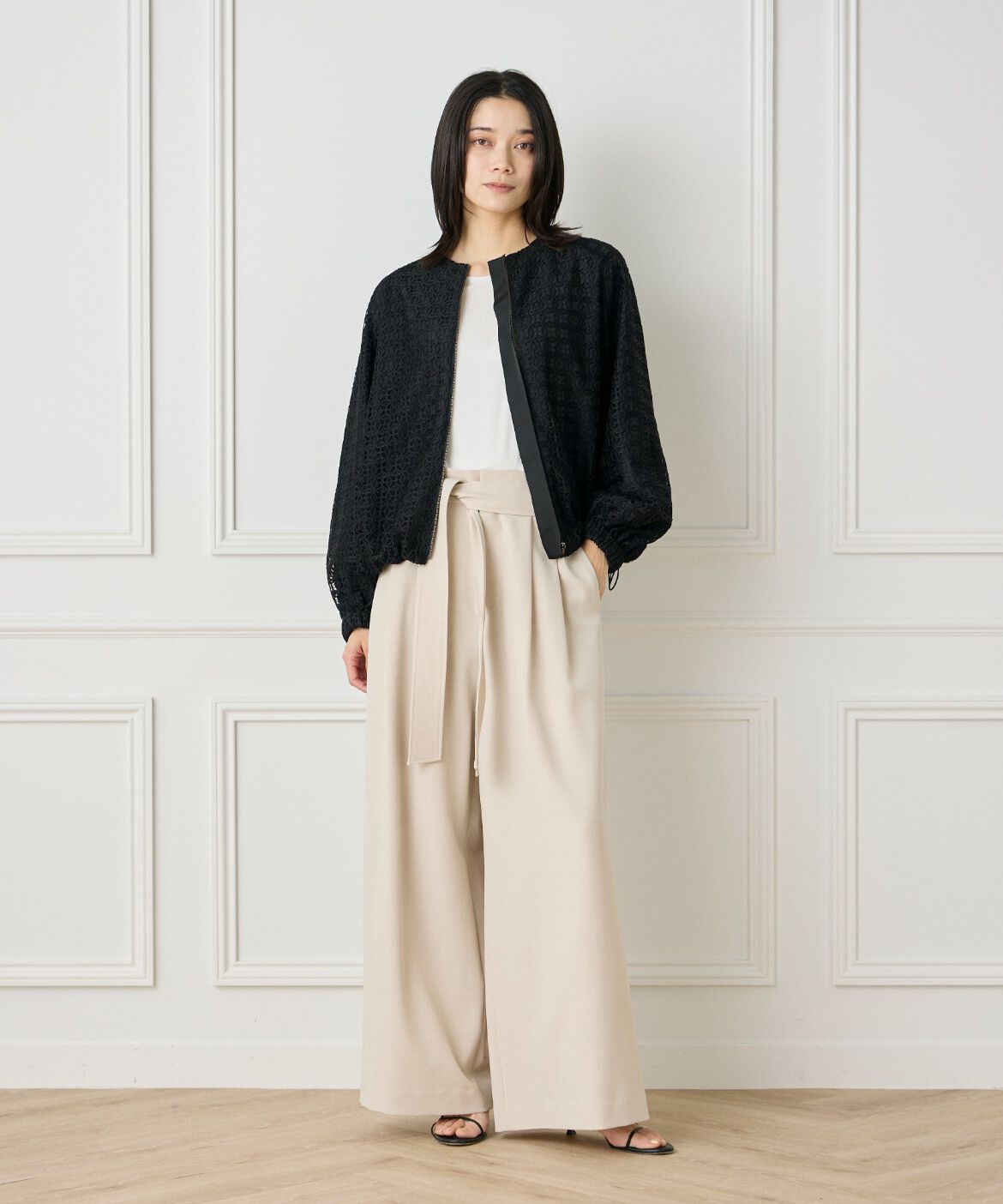 INED「《大きいサイズ》ベルテッドパンツ」|その他|