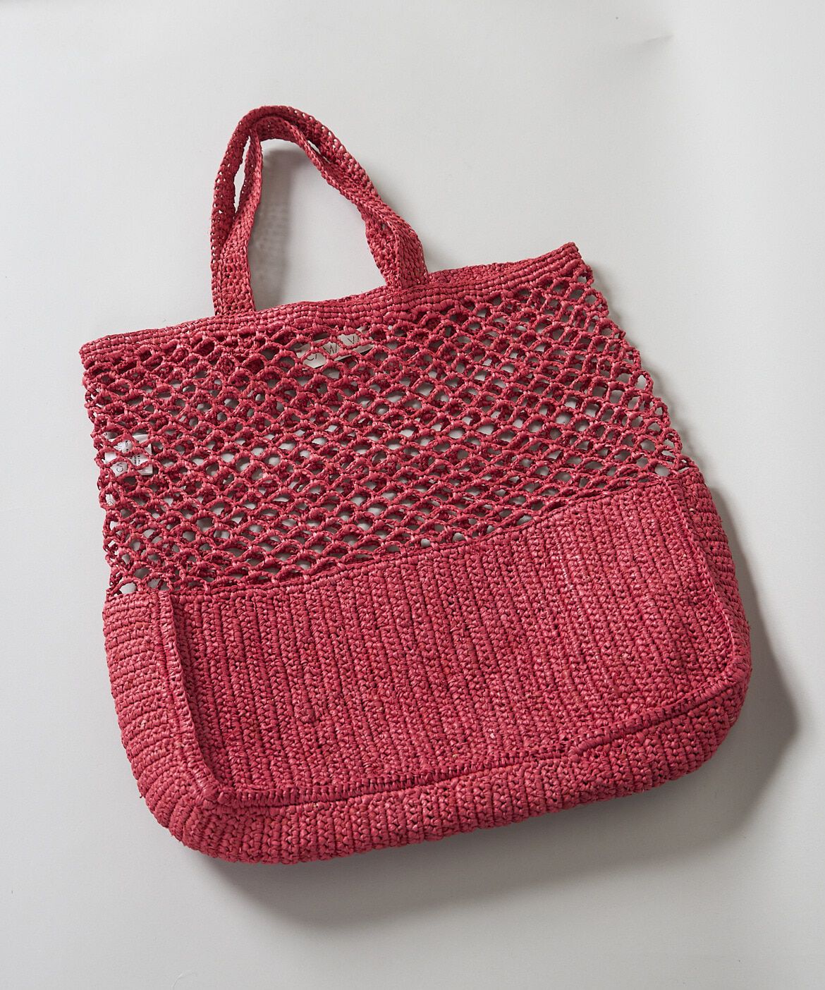 INED「《FAVORITE》ラフィアトートバッグ ILDA《Camalya》」|かごバッグ|ピンク1