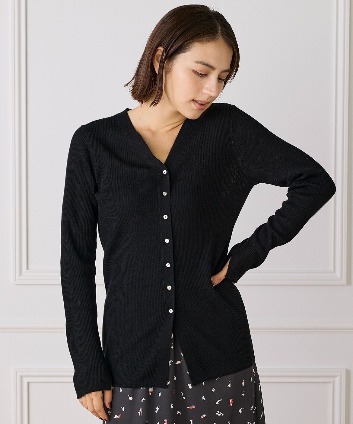 DAY by DAY it&rsquo;s international「Vネックリブニットカーディガン《Melty air wool》」|カーディガン|