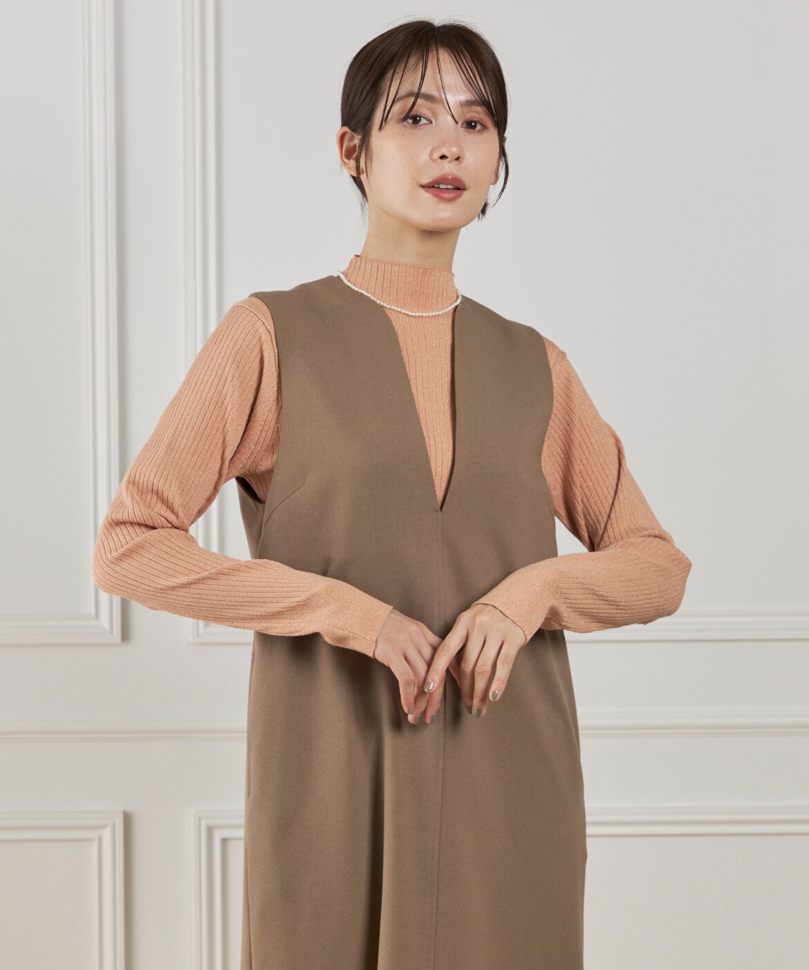 DAY by DAY it&rsquo;s international「ラメハイネックリブニット」|ニット・セーター|サーモンピン 4