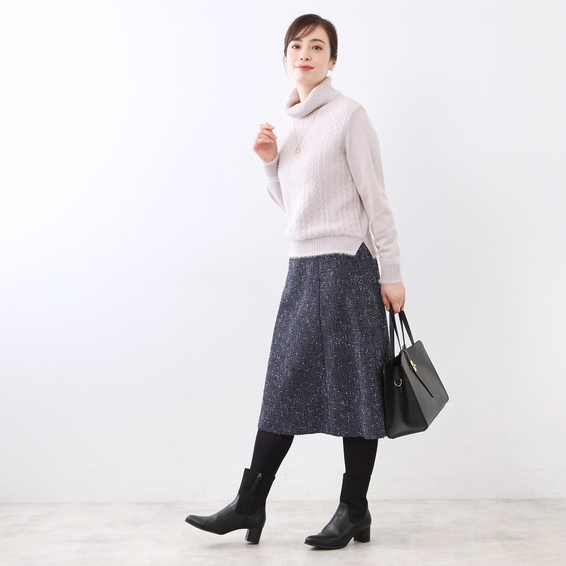 Reflect「【広がりすぎない／美シルエット◎】ツイードフレアスカート」|スカート|