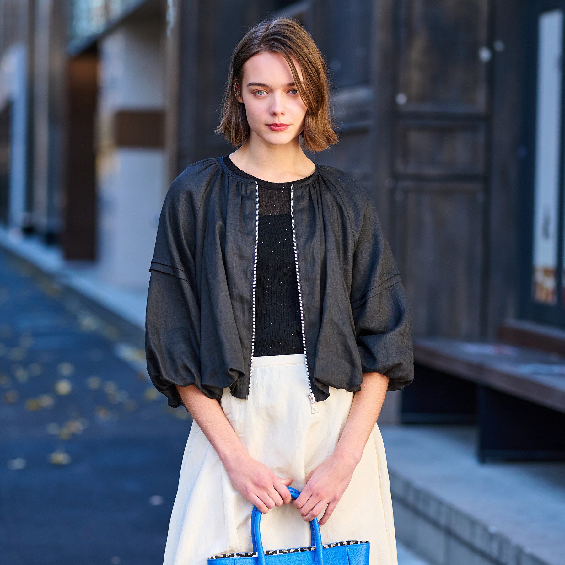 DRESSTERIOR「【洗える/リネン100％】ウォッシャブルペーパーリネンブルゾン」|ブルゾン・スタジャン|