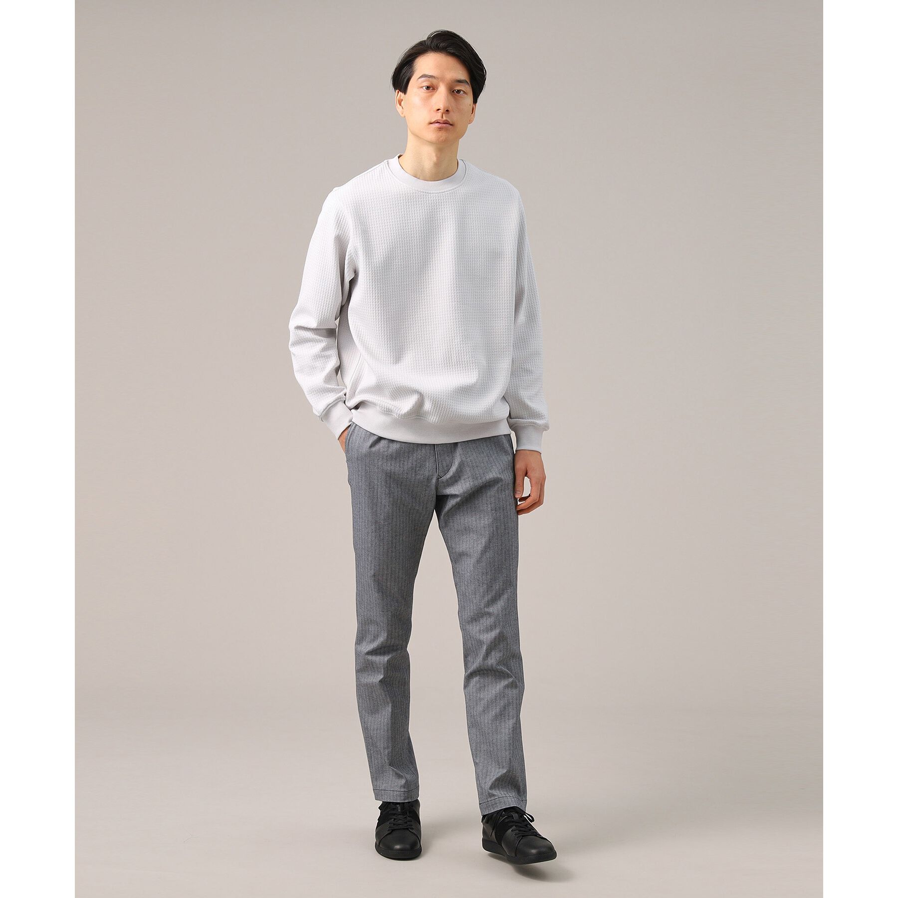 TAKEO KIKUCHI「【Made in JAPAN】播州織 ヘリンボン ストレート パンツ」|その他|