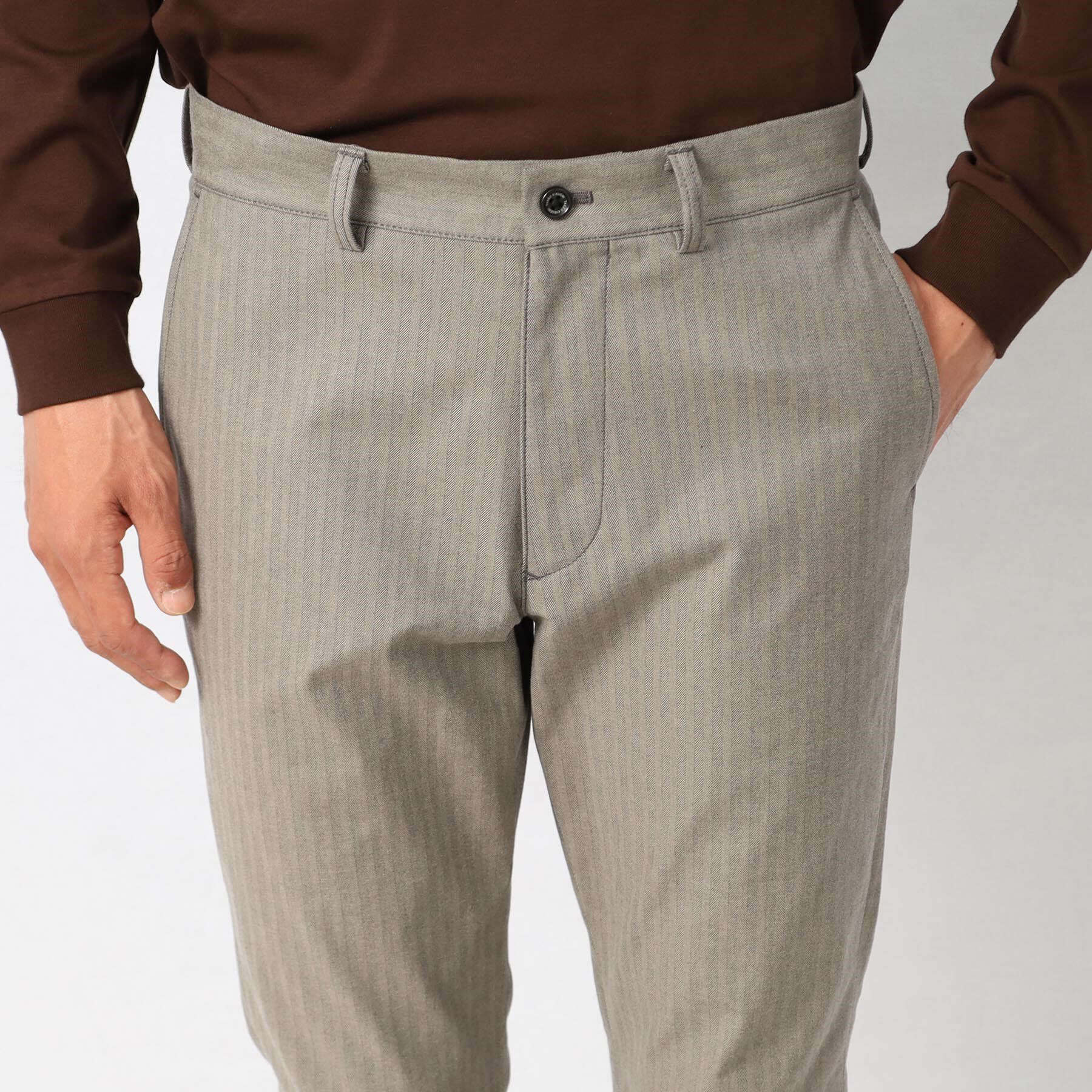 TAKEO KIKUCHI「【Made in JAPAN】播州織 ヘリンボン ストレート パンツ」|その他|