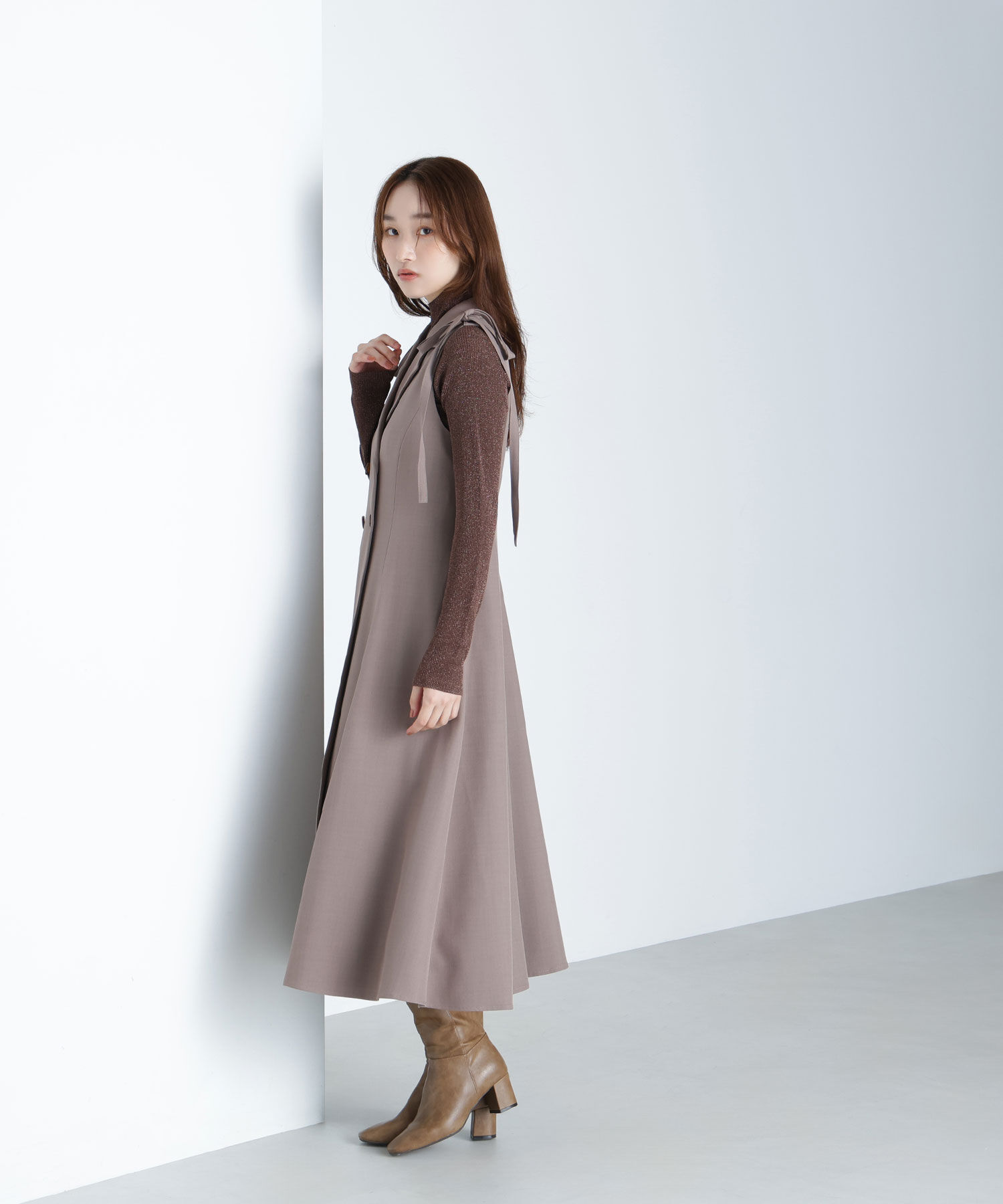  「ハイネックラメリブニット」|ニット・セーター|