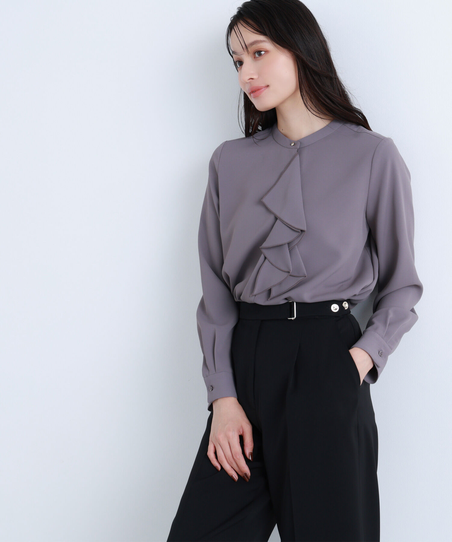  「ダブルラッフルボウブラウス」|シャツ・ブラウス|