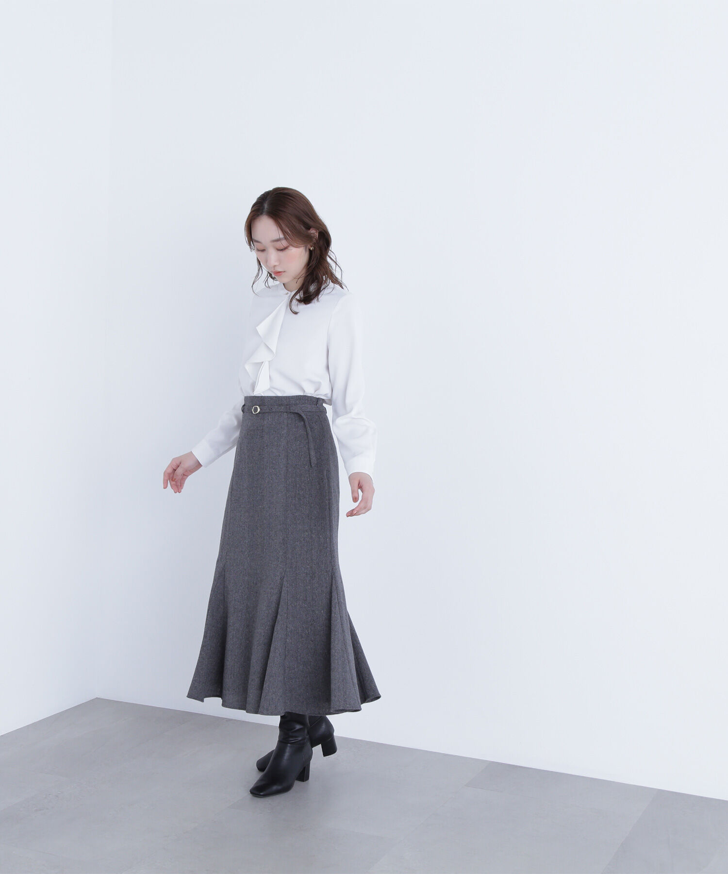  「ダブルラッフルボウブラウス」|シャツ・ブラウス|