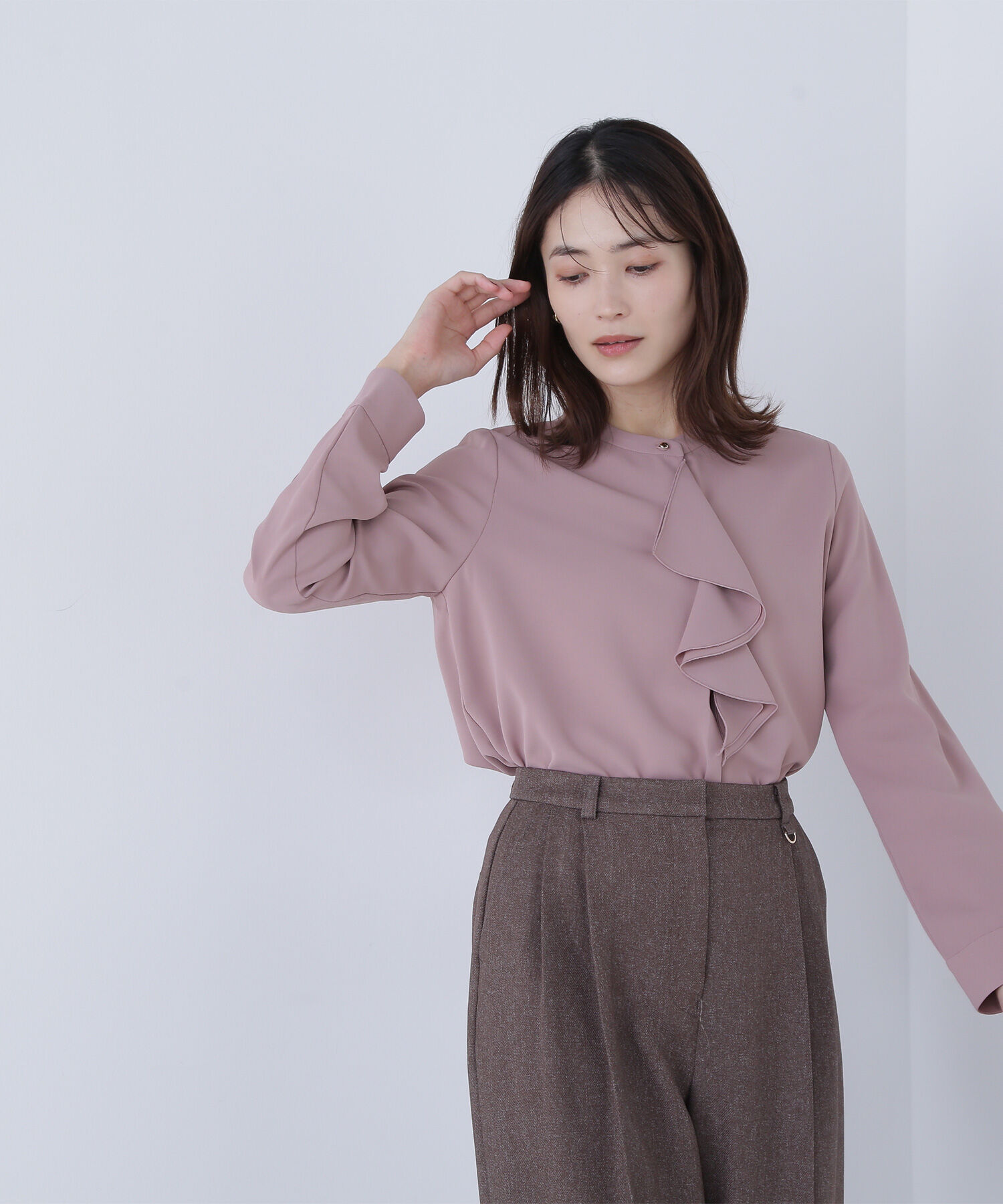  「ダブルラッフルボウブラウス」|シャツ・ブラウス|