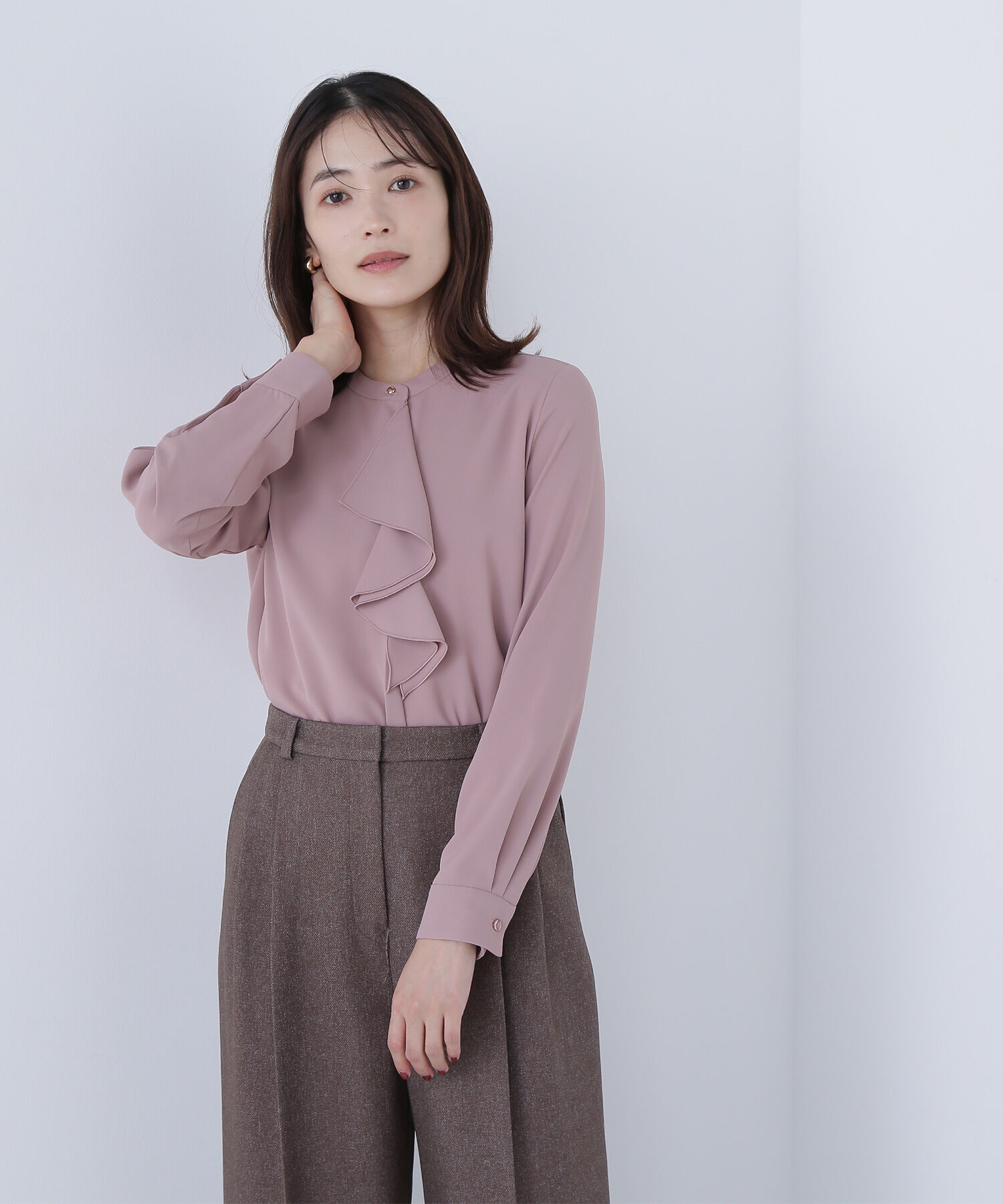  「ダブルラッフルボウブラウス」|シャツ・ブラウス|