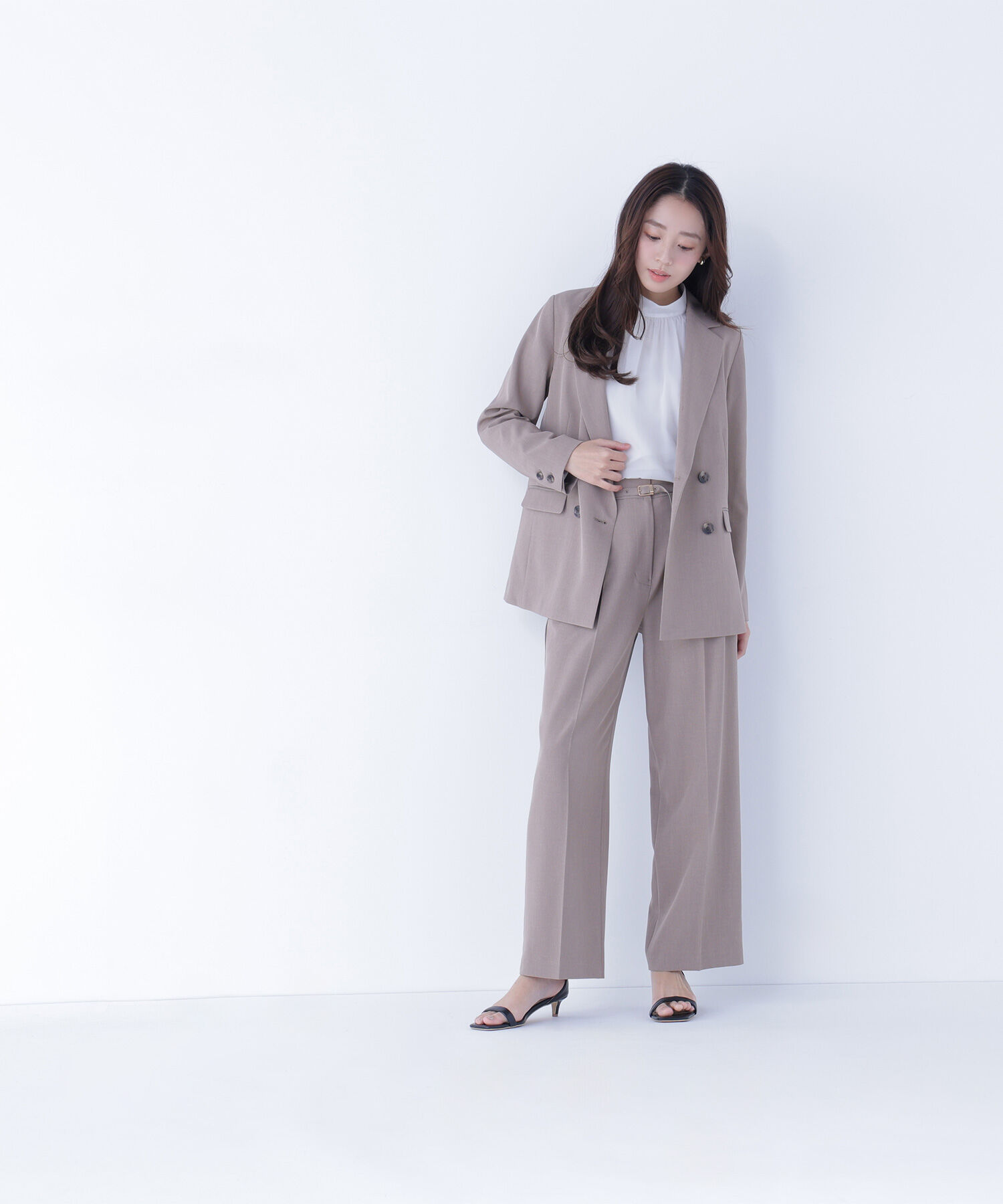  「ハイネックボリュームシアーブラウス」|シャツ・ブラウス|