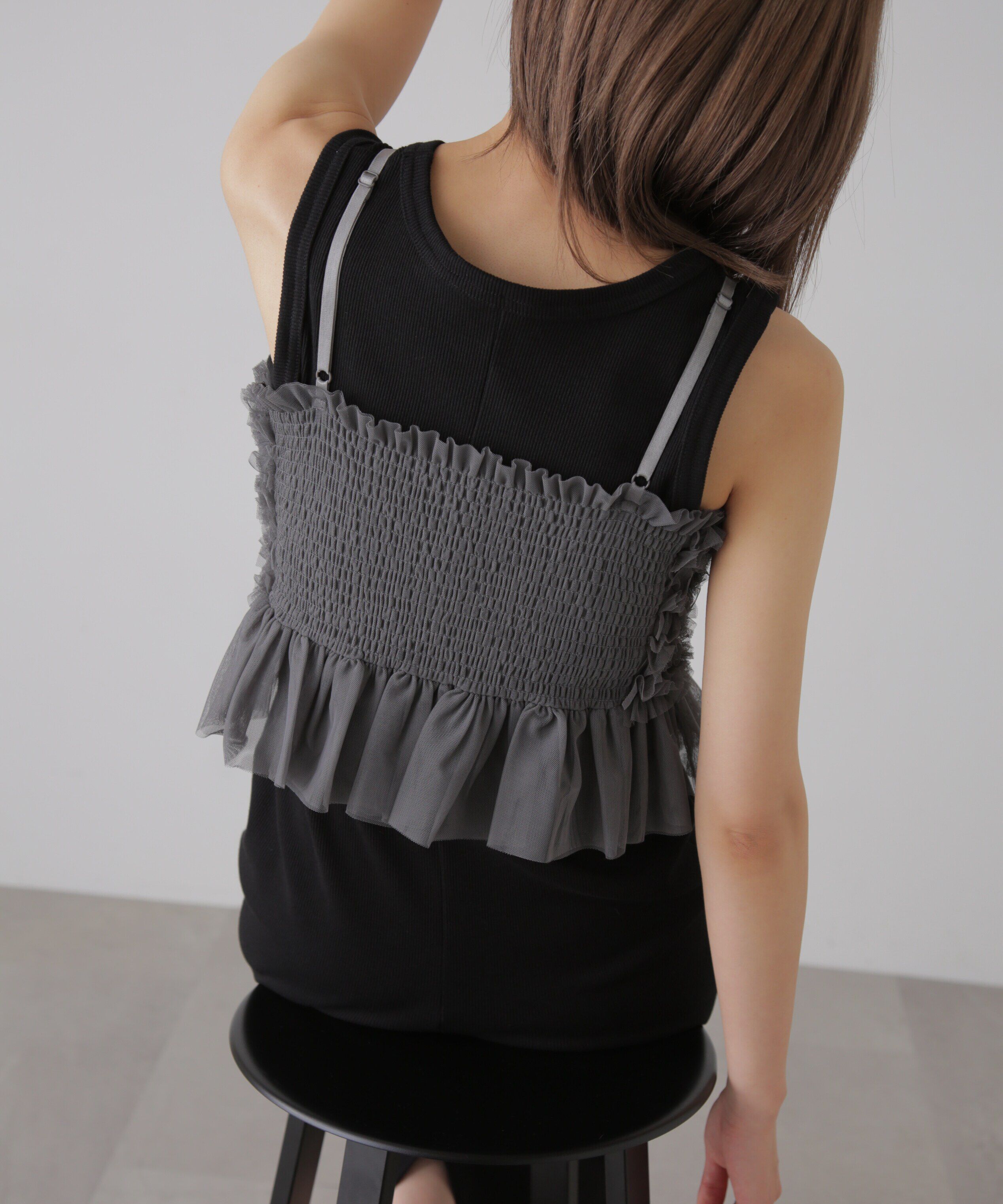  「チュールフリルペプラムビスチェ」|シャツ・ブラウス|