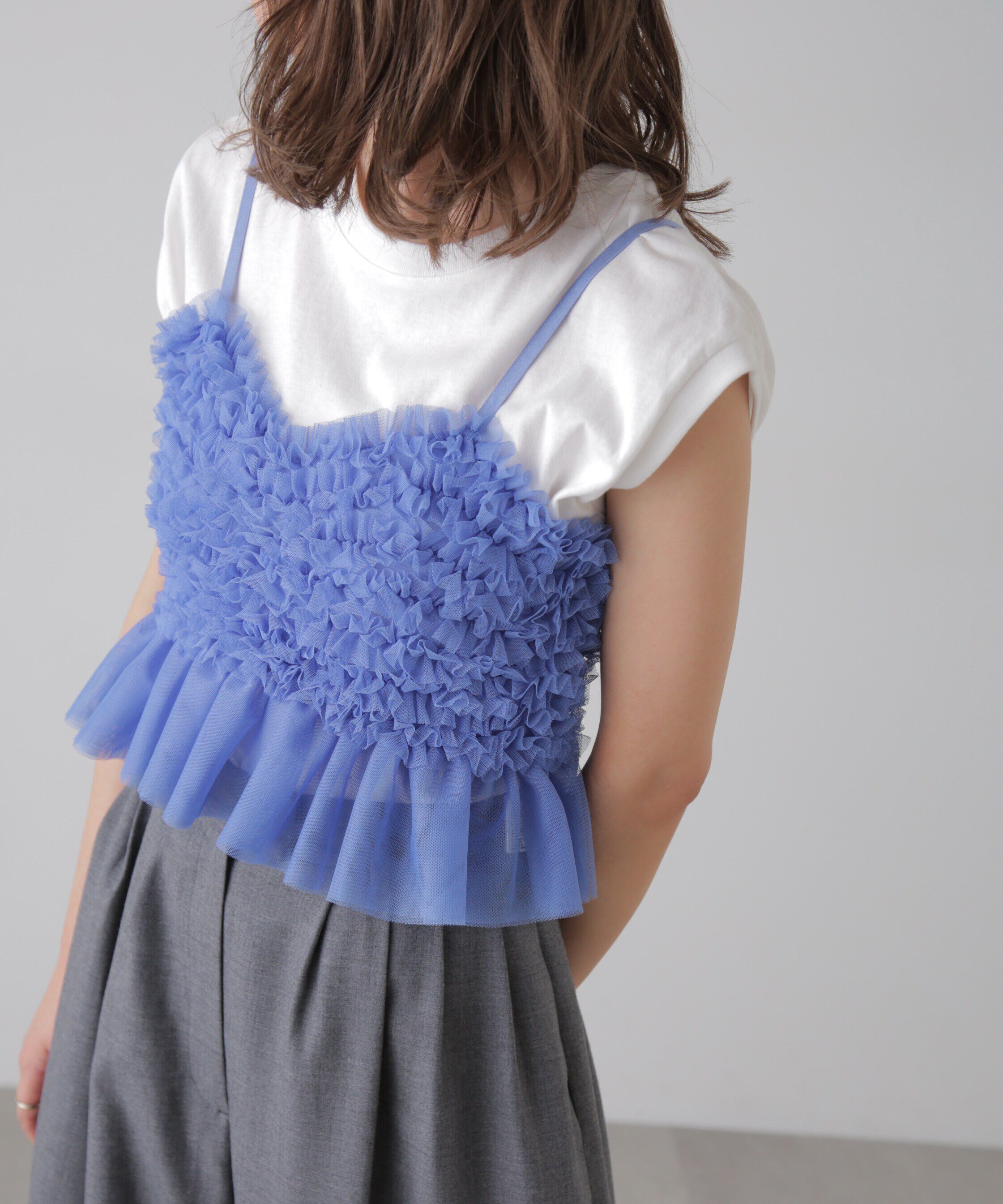  「チュールフリルペプラムビスチェ」|シャツ・ブラウス|