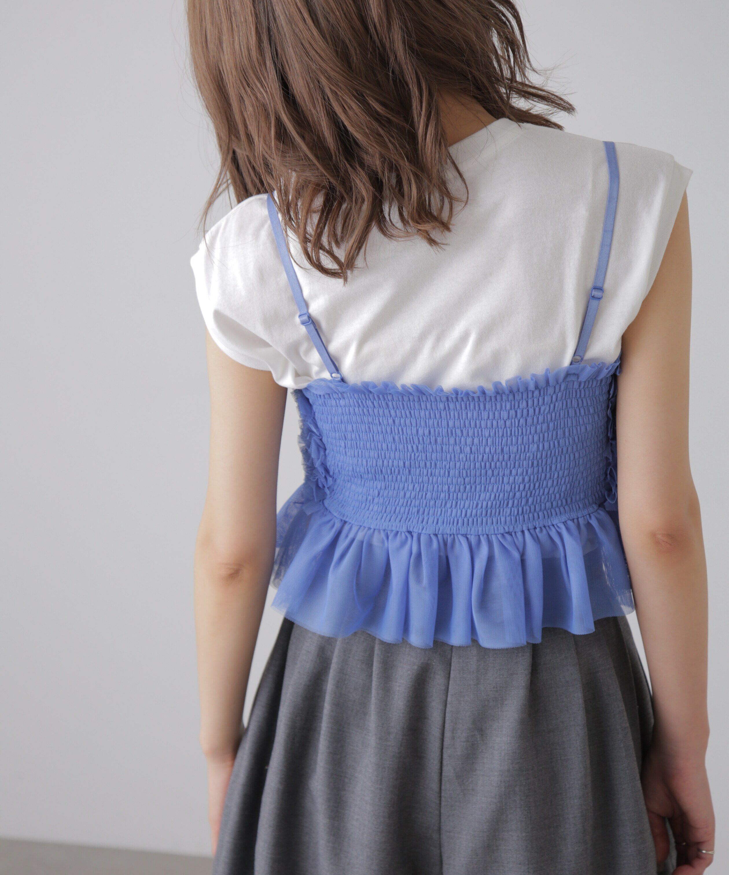  「チュールフリルペプラムビスチェ」|シャツ・ブラウス|