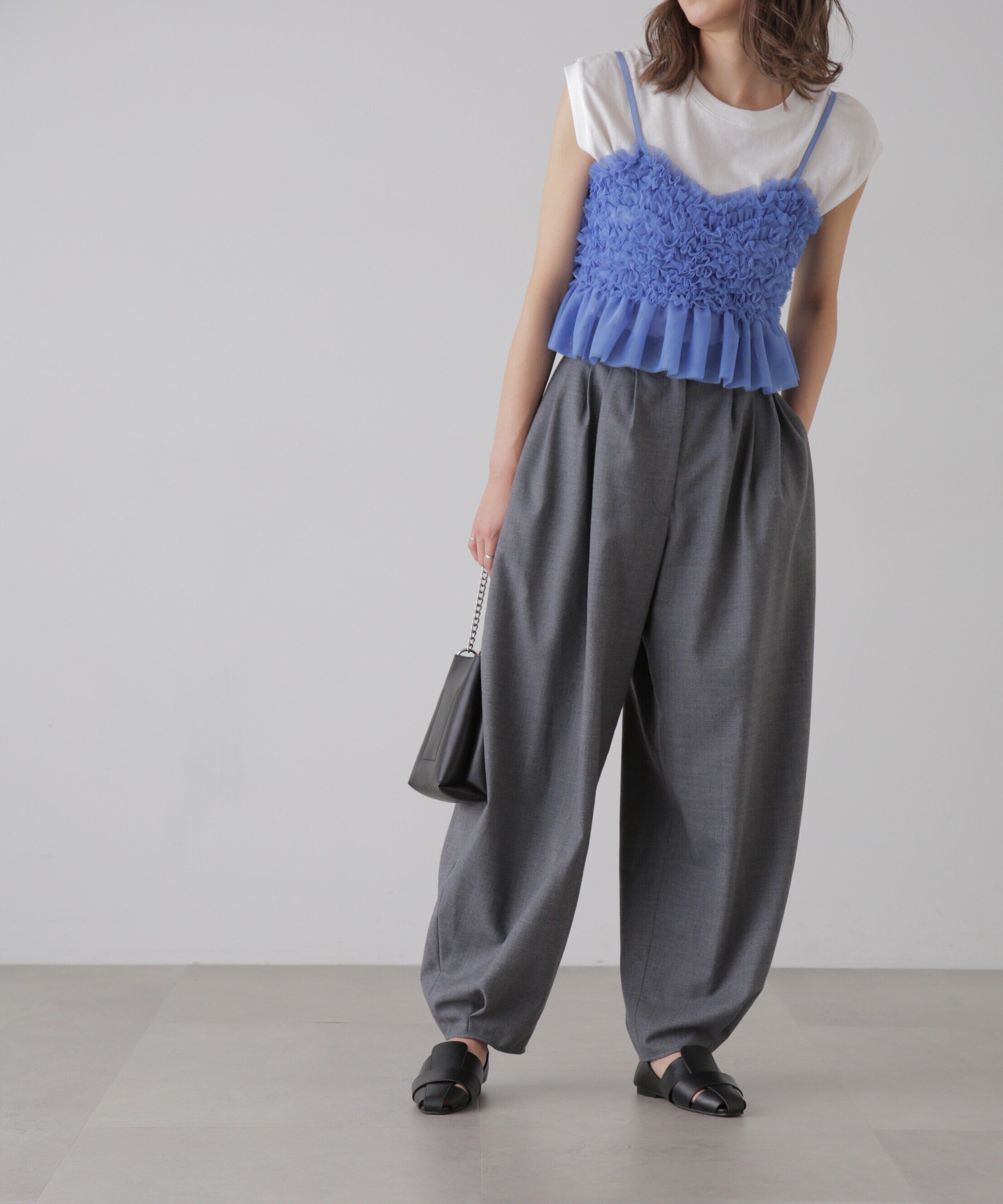  「チュールフリルペプラムビスチェ」|シャツ・ブラウス|