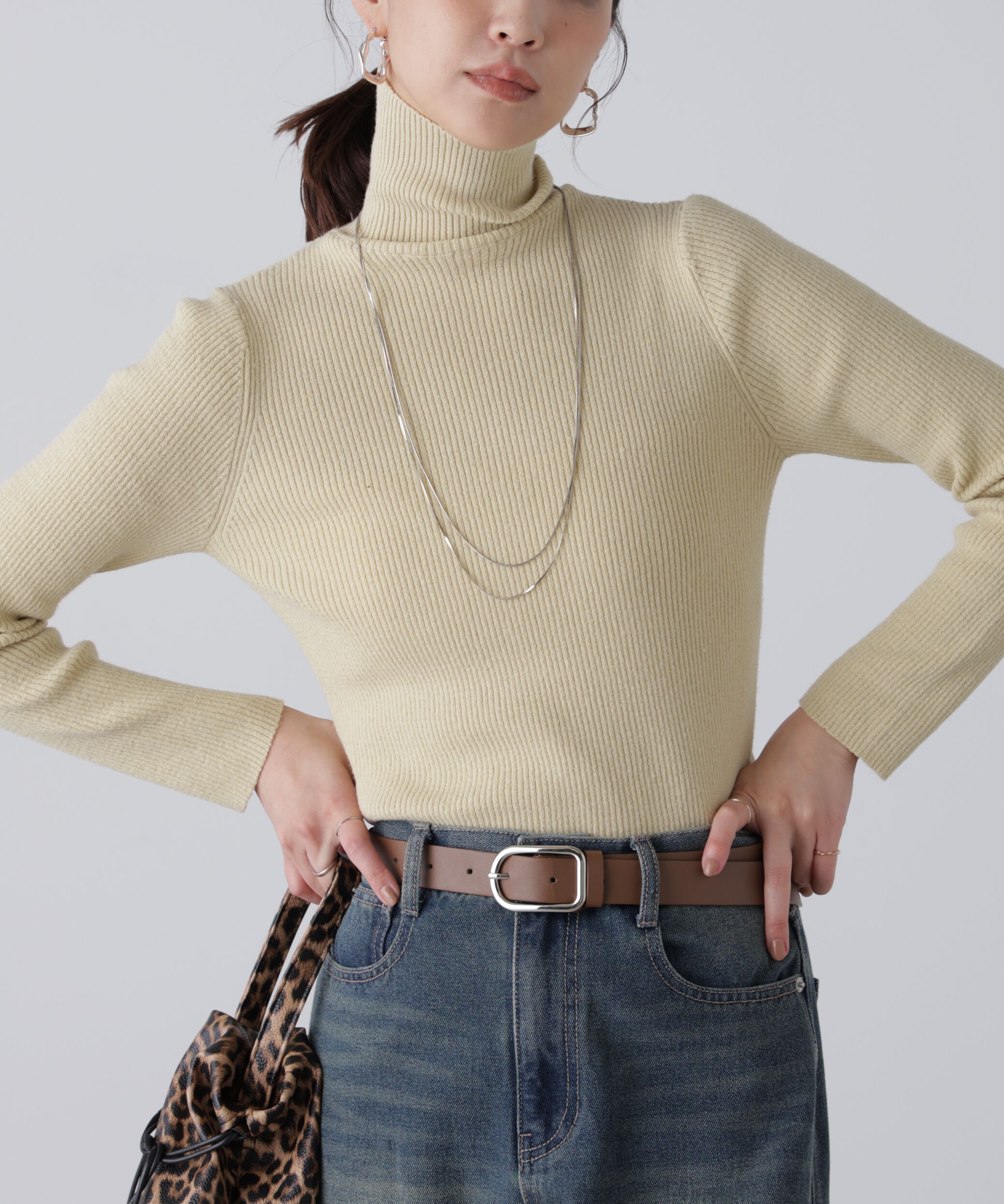  「タートルネックリブニット」|ニット・セーター|