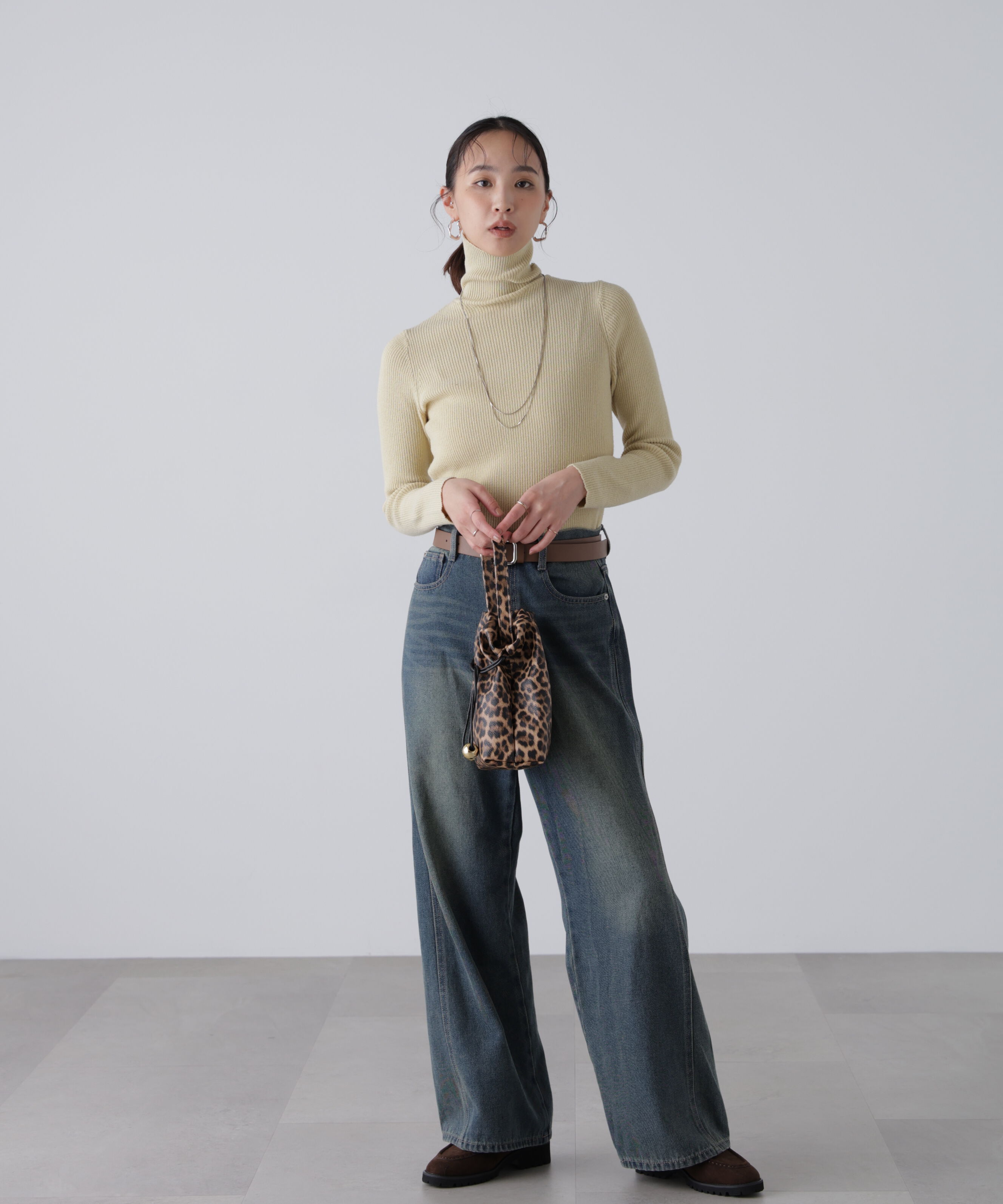  「タートルネックリブニット」|ニット・セーター|