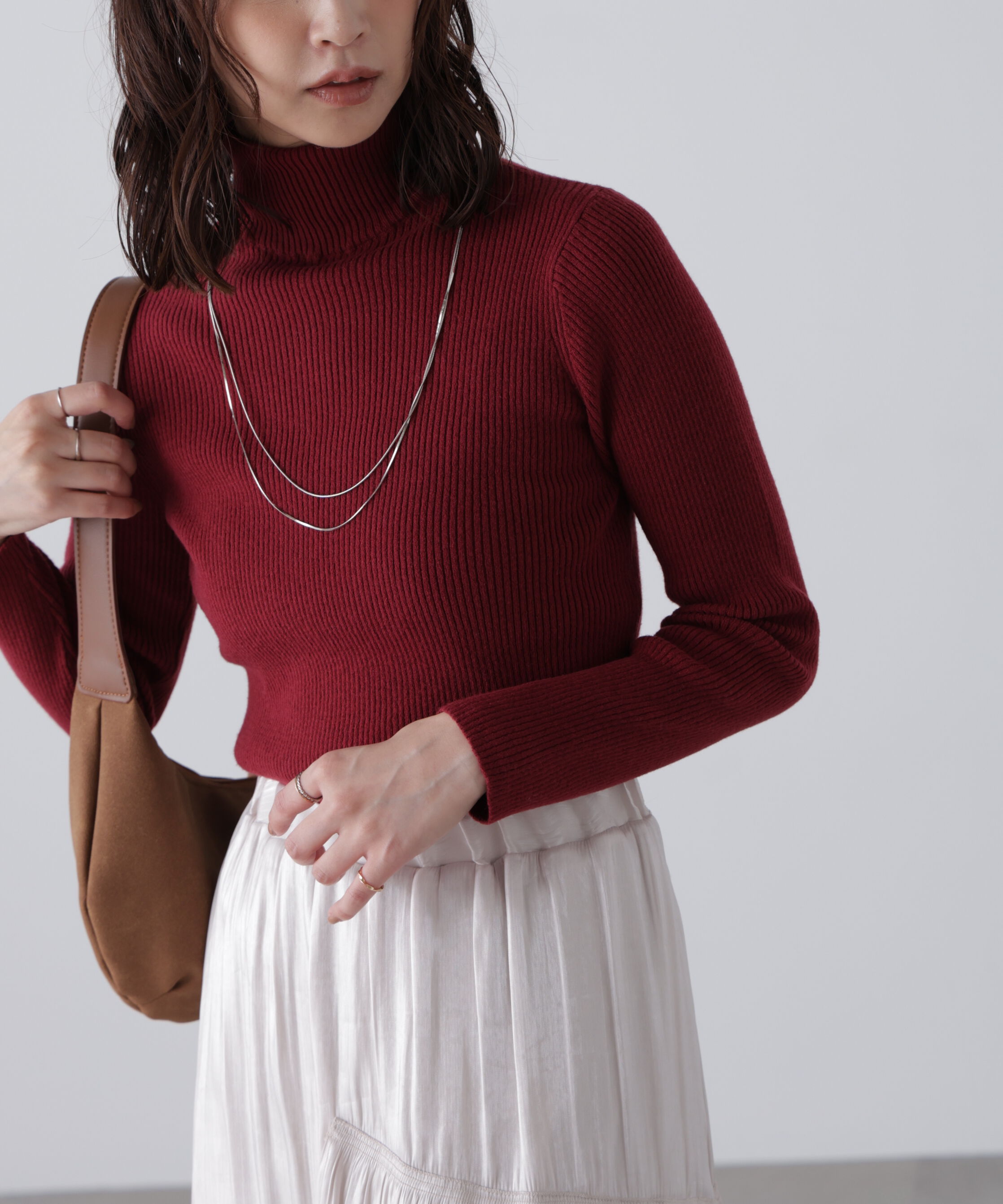  「タートルネックリブニット」|ニット・セーター|