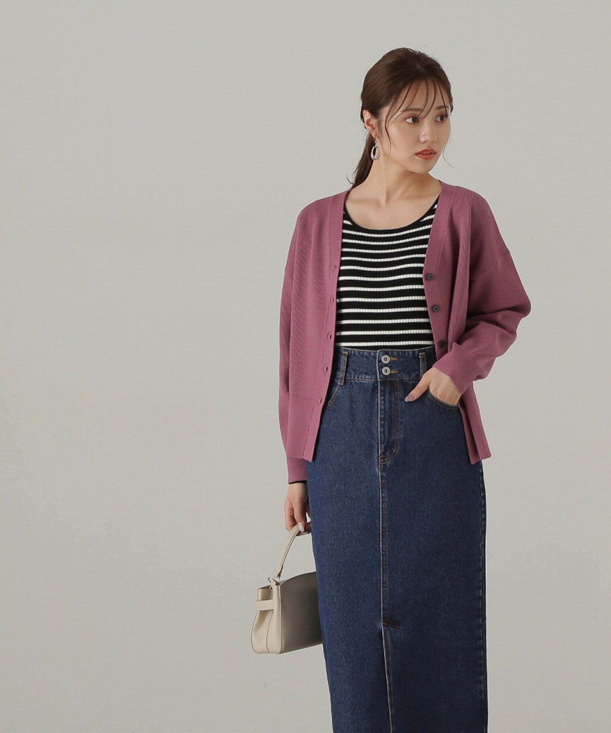 PROPORTION BODY DRESSING「ボーダーリブニット　24AW」|ニット・セーター|