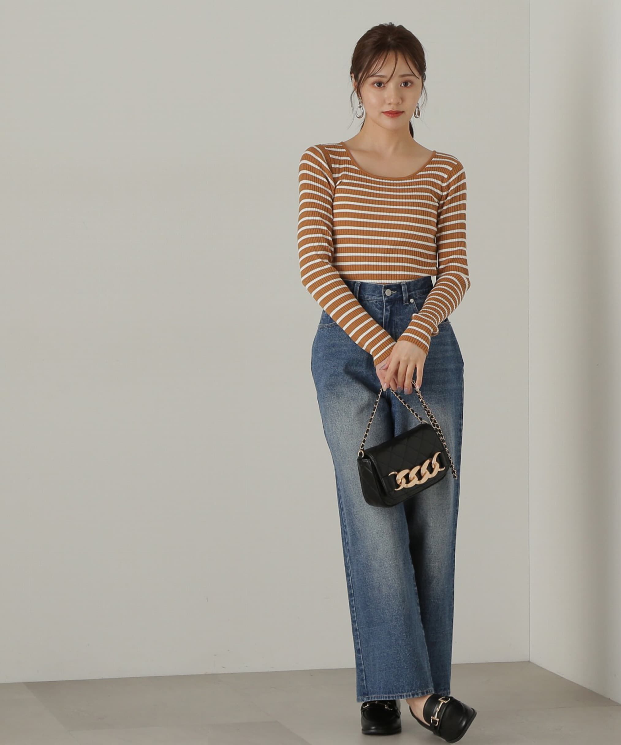 PROPORTION BODY DRESSING「ボーダーリブニット　24AW」|ニット・セーター|