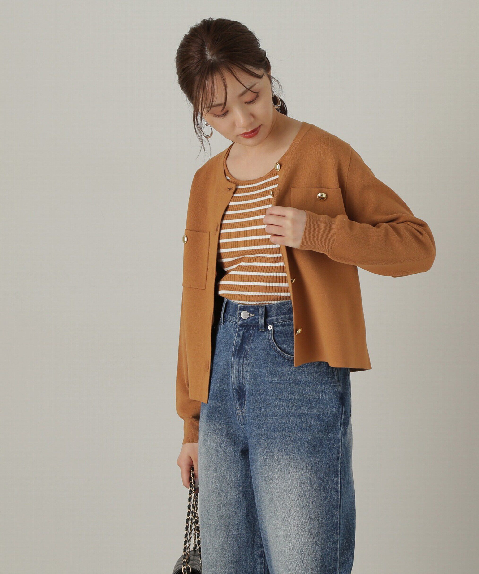 PROPORTION BODY DRESSING「ボーダーリブニット　24AW」|ニット・セーター|