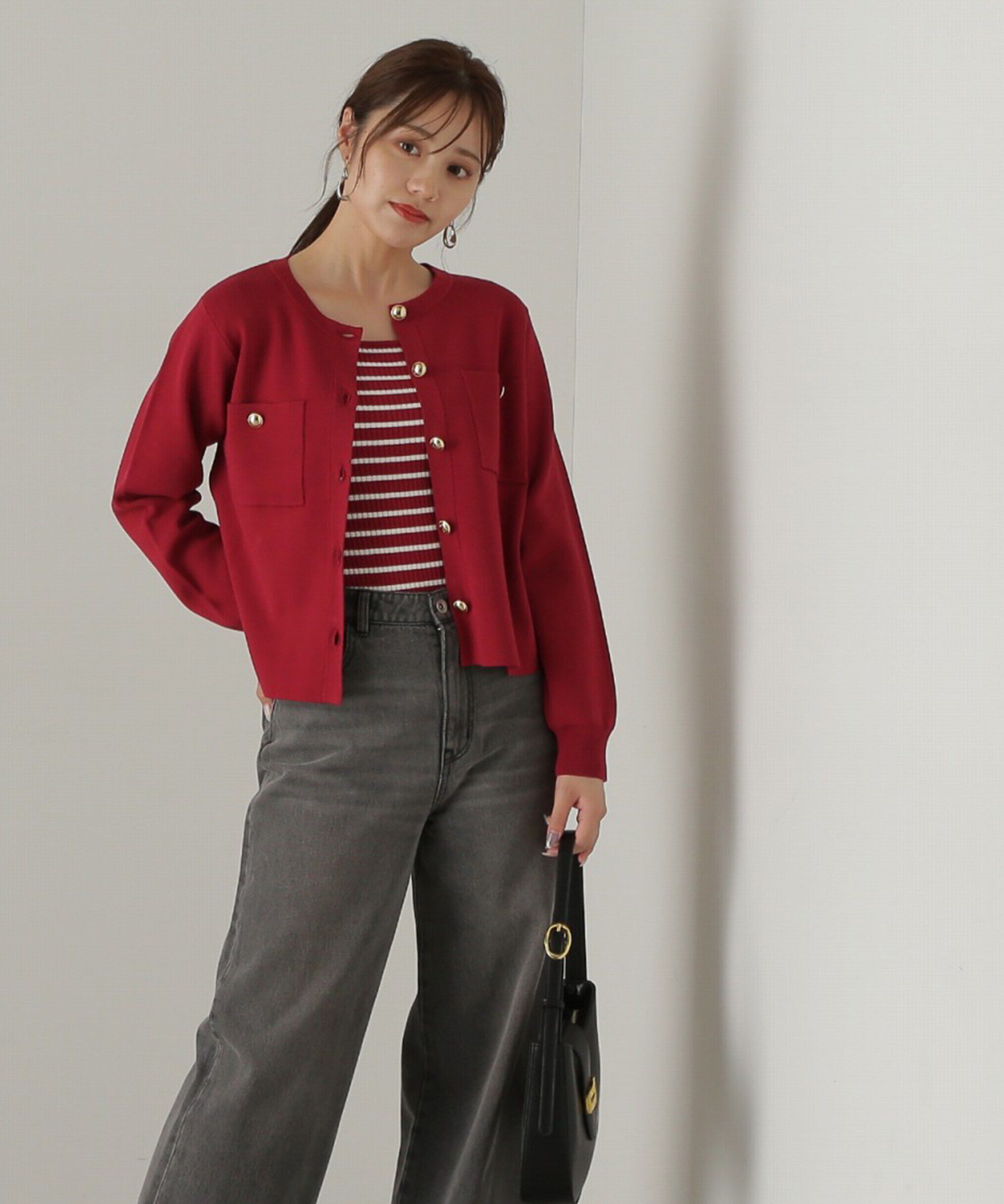 PROPORTION BODY DRESSING「ボーダーリブニット　24AW」|ニット・セーター|
