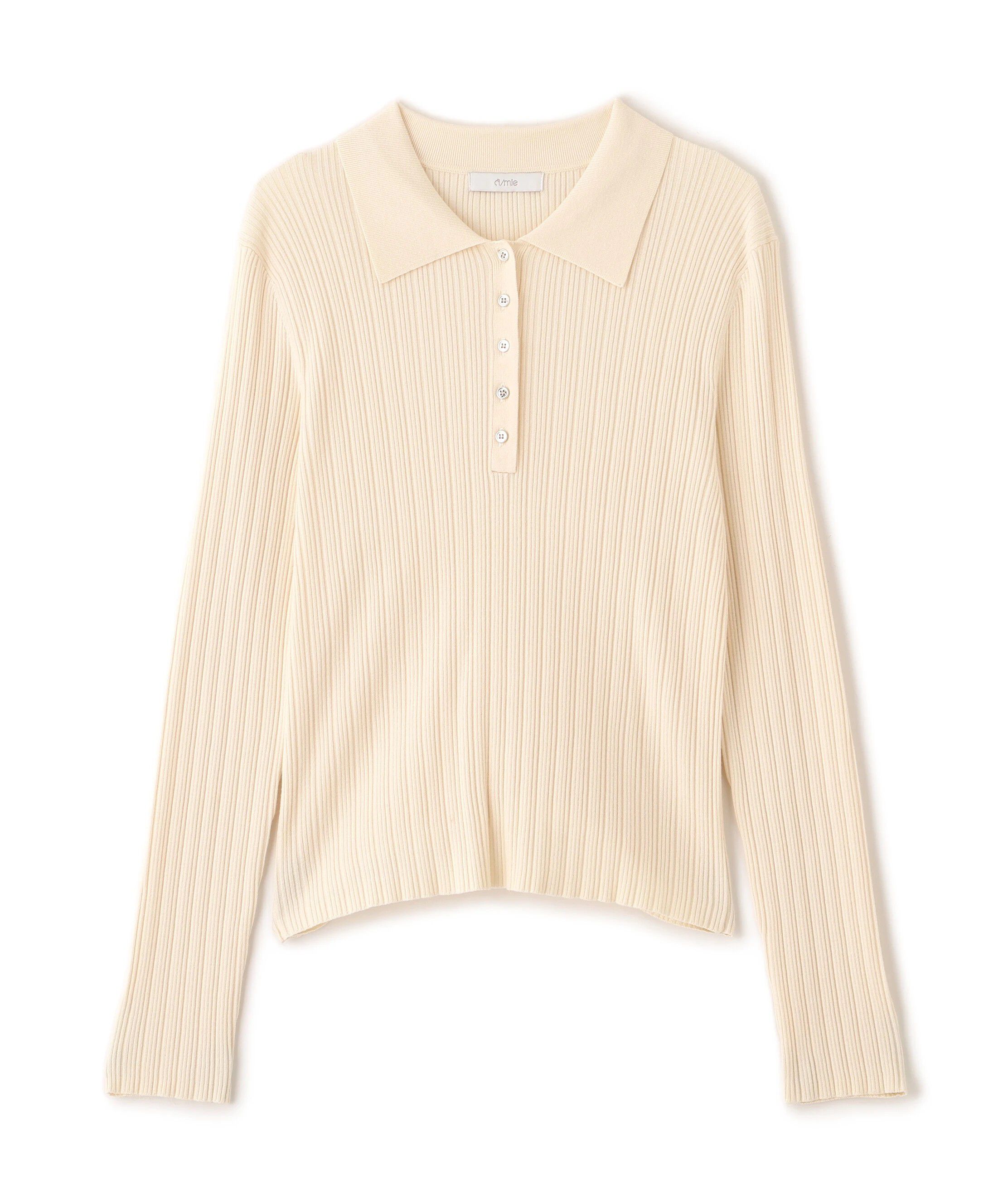 PROPORTION BODY DRESSING「＜ウォッシャブル＞ポロリブニット 25AW」|ニット・セーター|