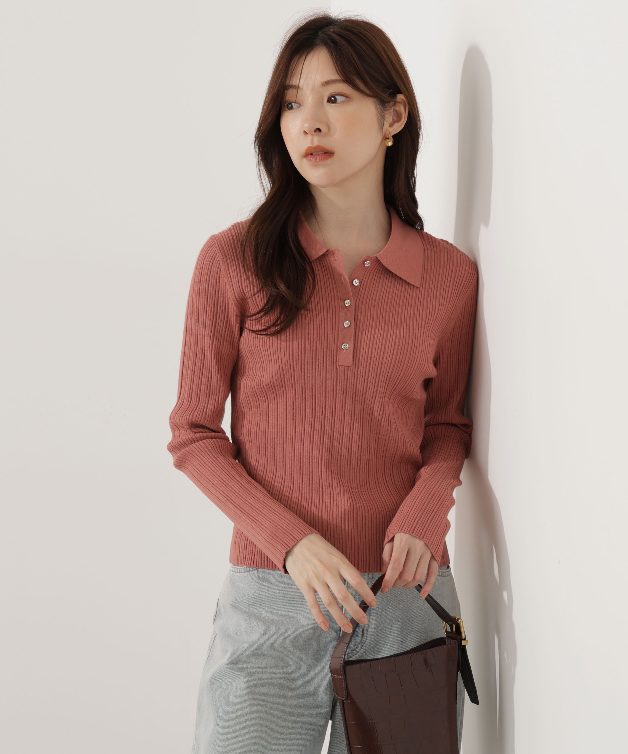 PROPORTION BODY DRESSING「＜ウォッシャブル＞ポロリブニット 25AW」|ニット・セーター|