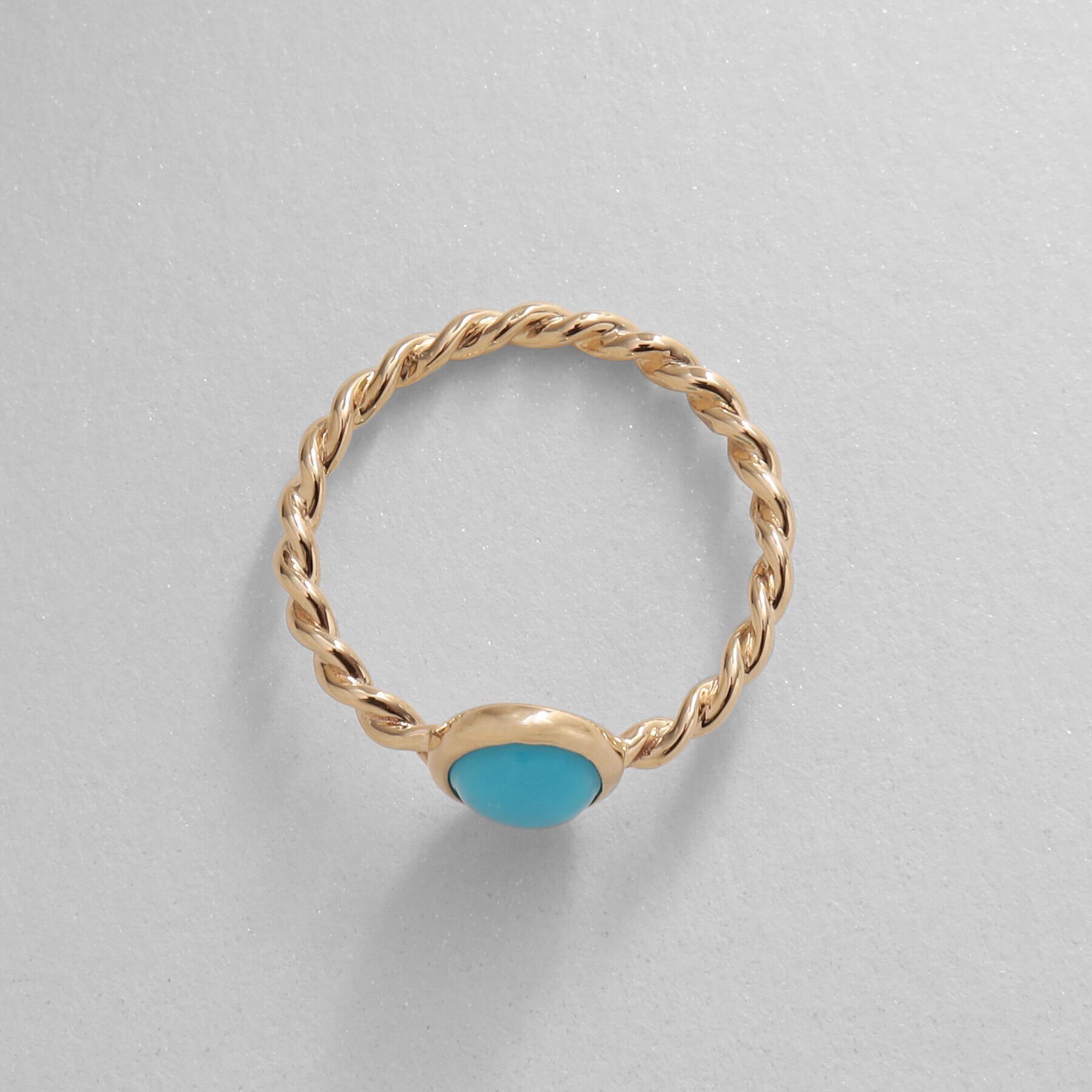 COCOSHNIK「K10トルコ石（ターコイズ）オーバルカボション リング小」|リング|