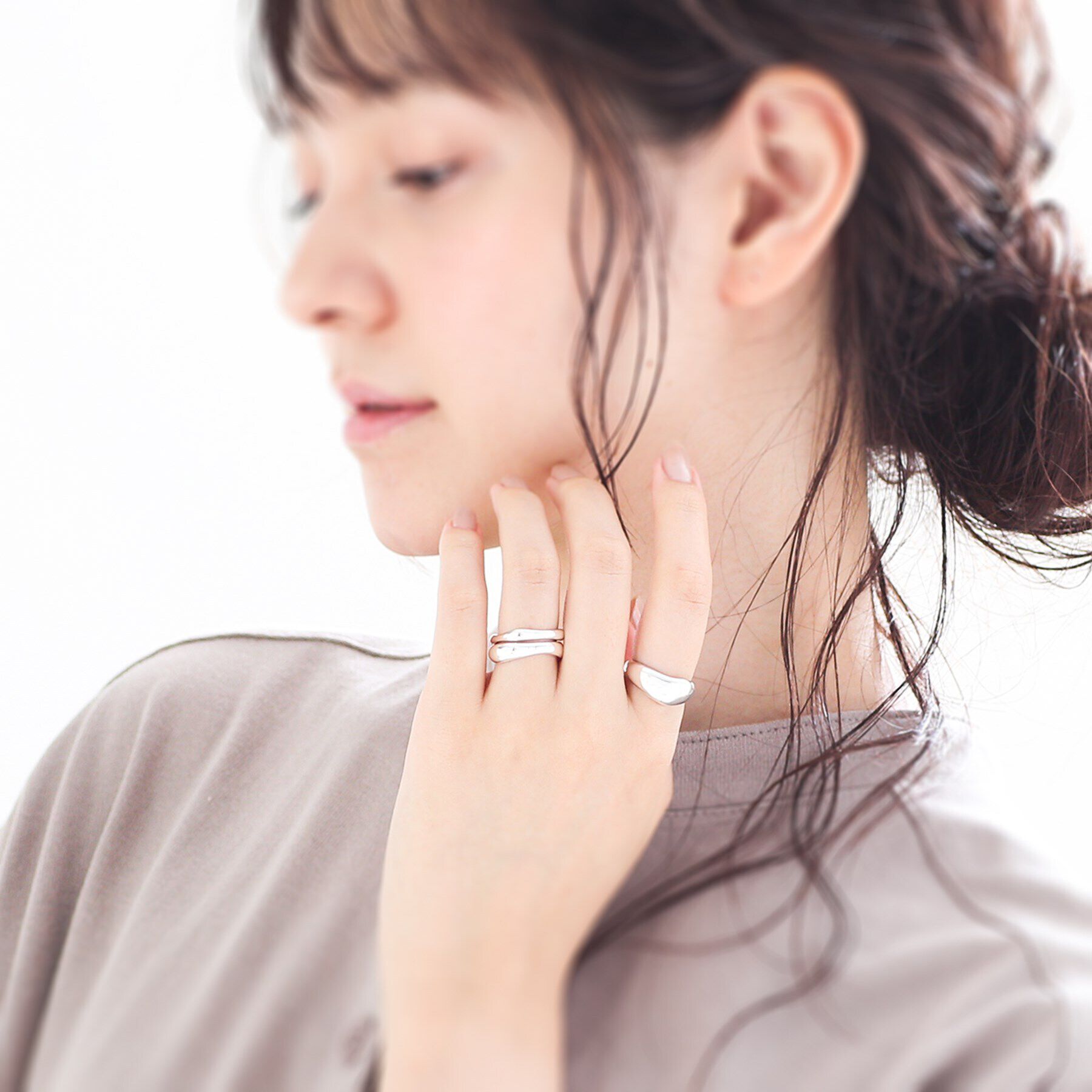 COCOSHNIK ONKITSCH「シルバー ニュアンスリングM」|リング|