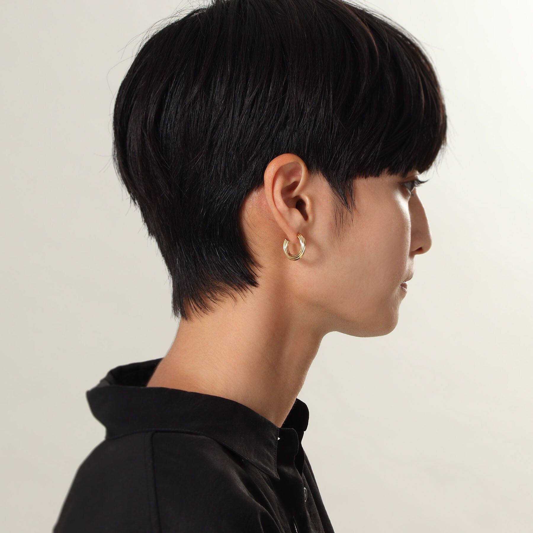 COCOSHNIK ONKITSCH「シルバー スモールフープ スクリューピアス GP」|ピアス|