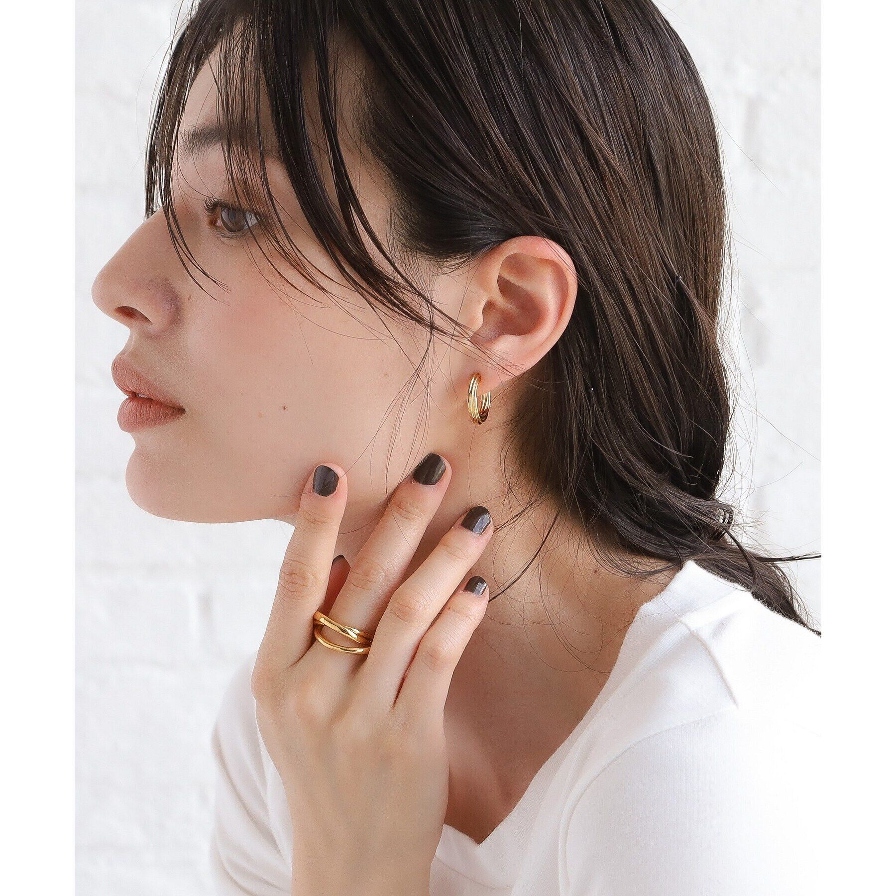 COCOSHNIK ONKITSCH「シルバー スモールフープ スクリューピアス GP」|ピアス|