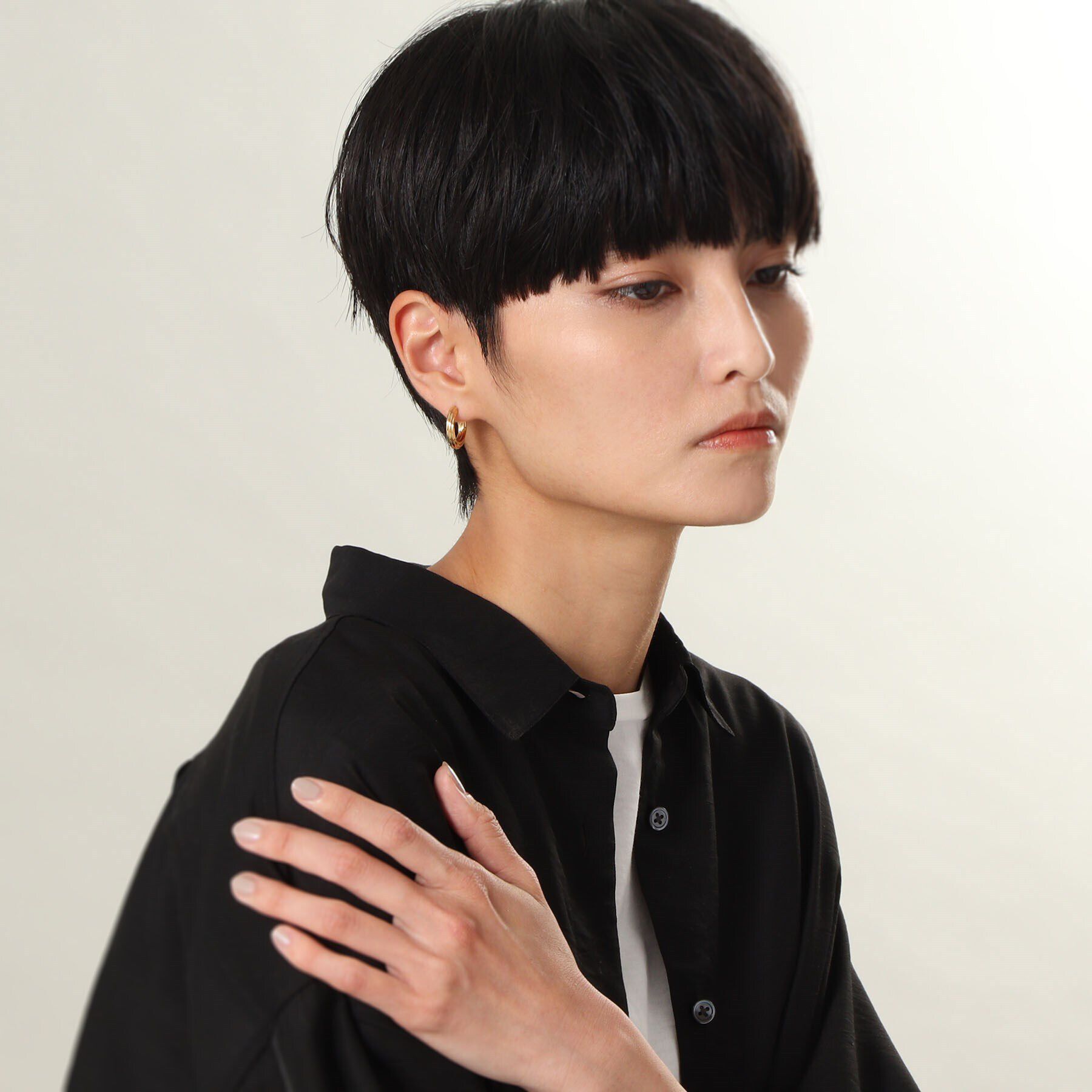 COCOSHNIK ONKITSCH「シルバー スモールフープ スクリューピアス GP」|ピアス|